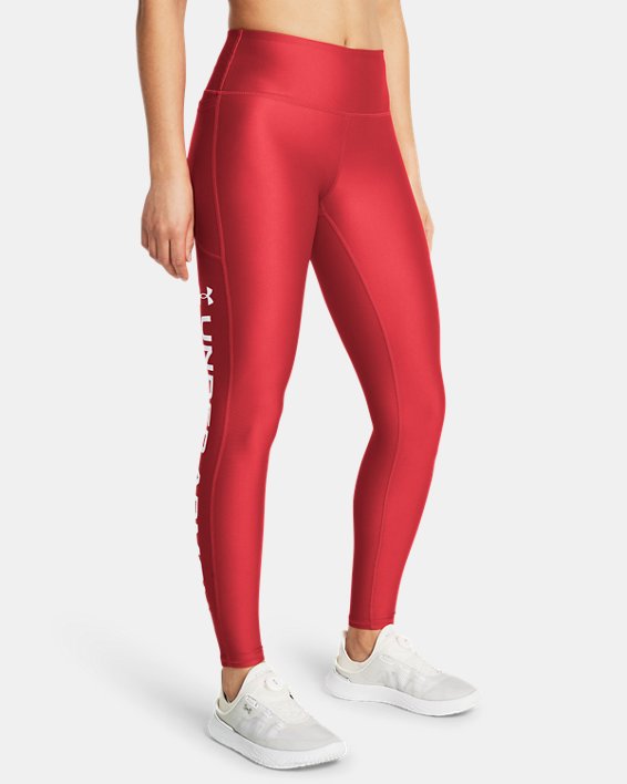 Damen HeatGear® Leggings in voller Länge, Red, pdpMainDesktop image number 0
